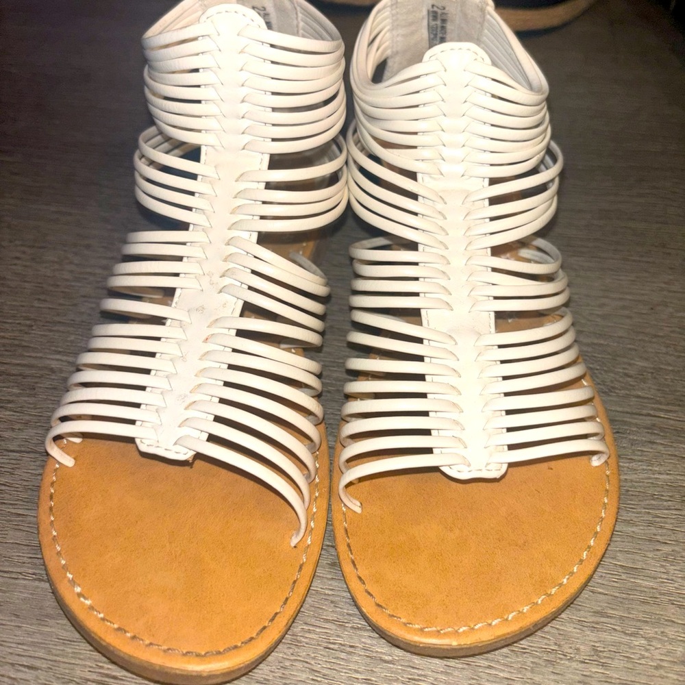 White sandals